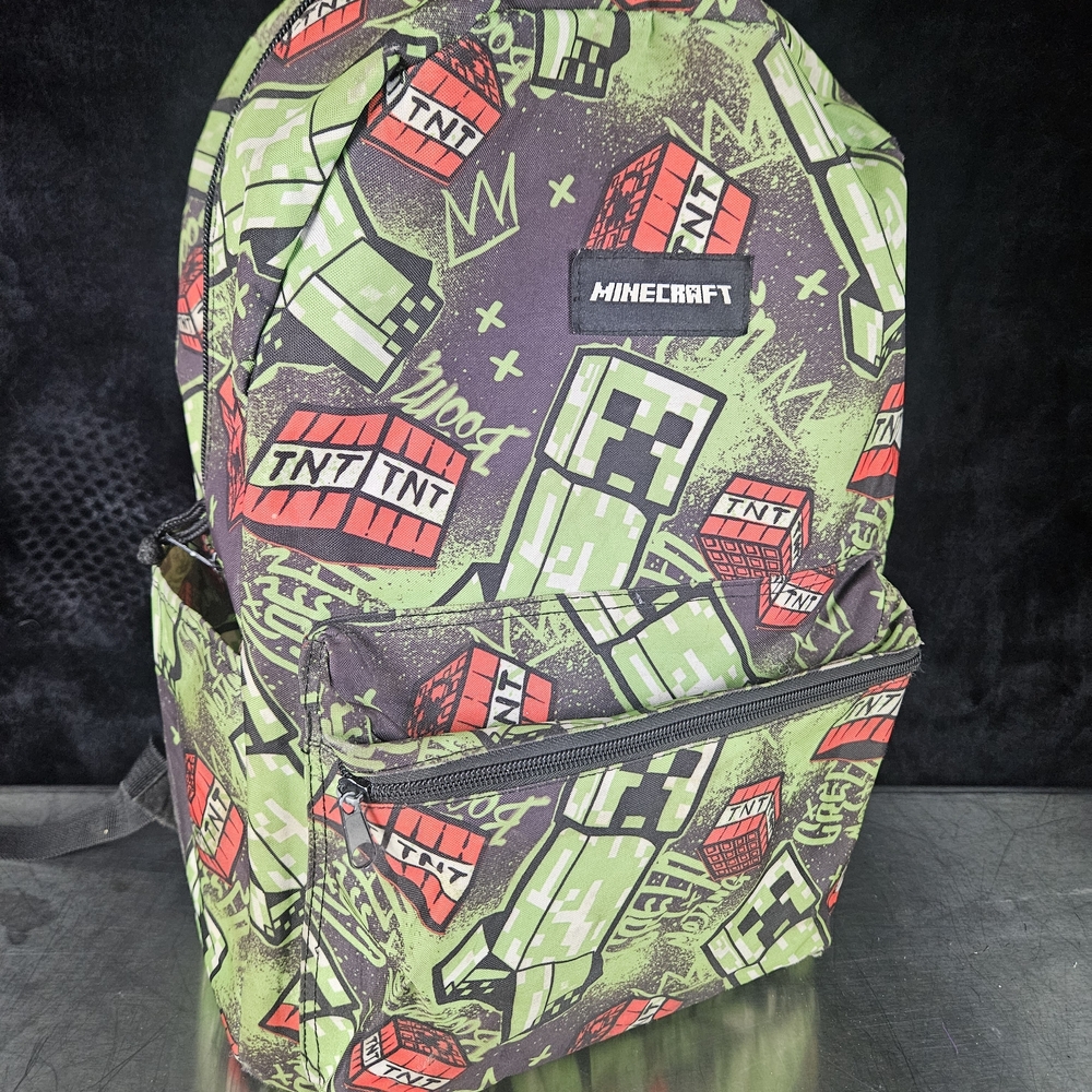Minecraft Kids Backpack - Green and Red